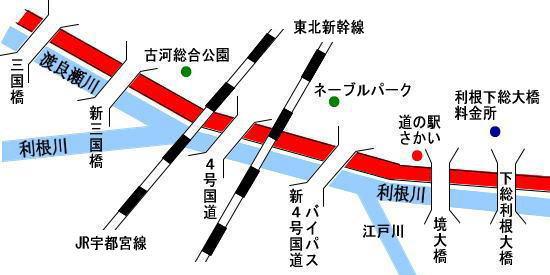 サイクリングコースの地図画像です。