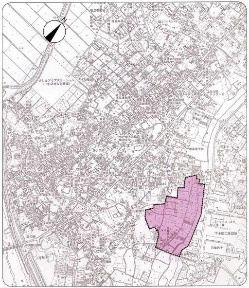 対象地区の位置図