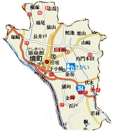 文化財の地図です