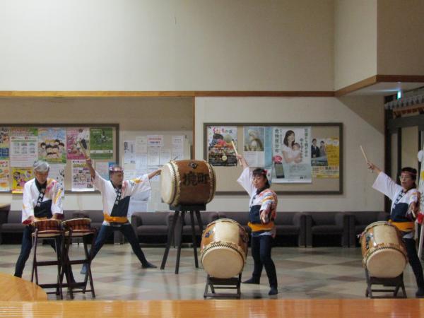 町民祭文化展オープニングセレモニー（和太鼓部）