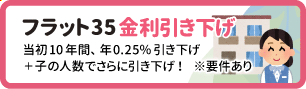 フラット35の金利引き下げ